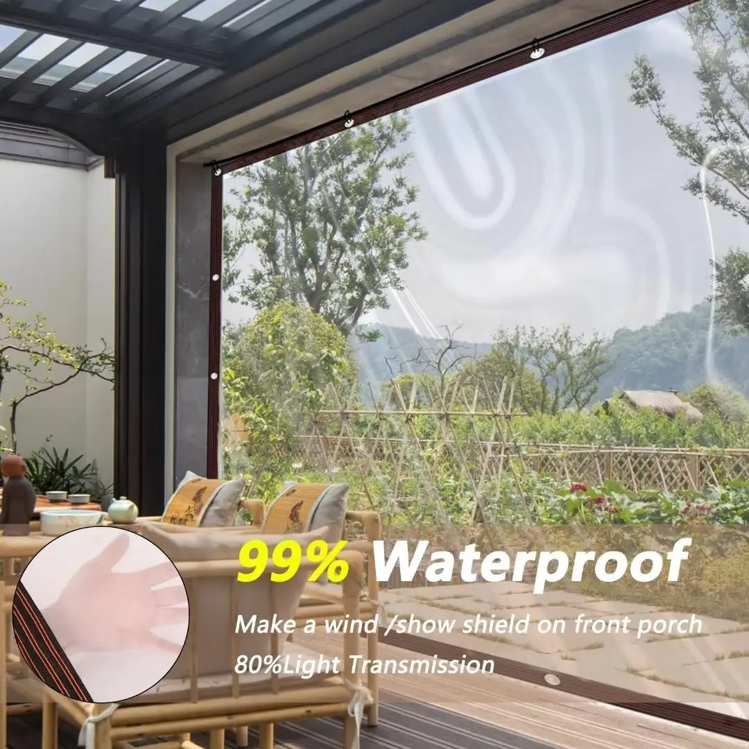 Waterproof Clear Tarp with Grommets 3