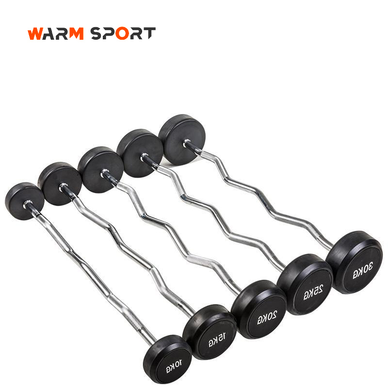 Rubber Barbell Set 1.2m 10-50kg 3