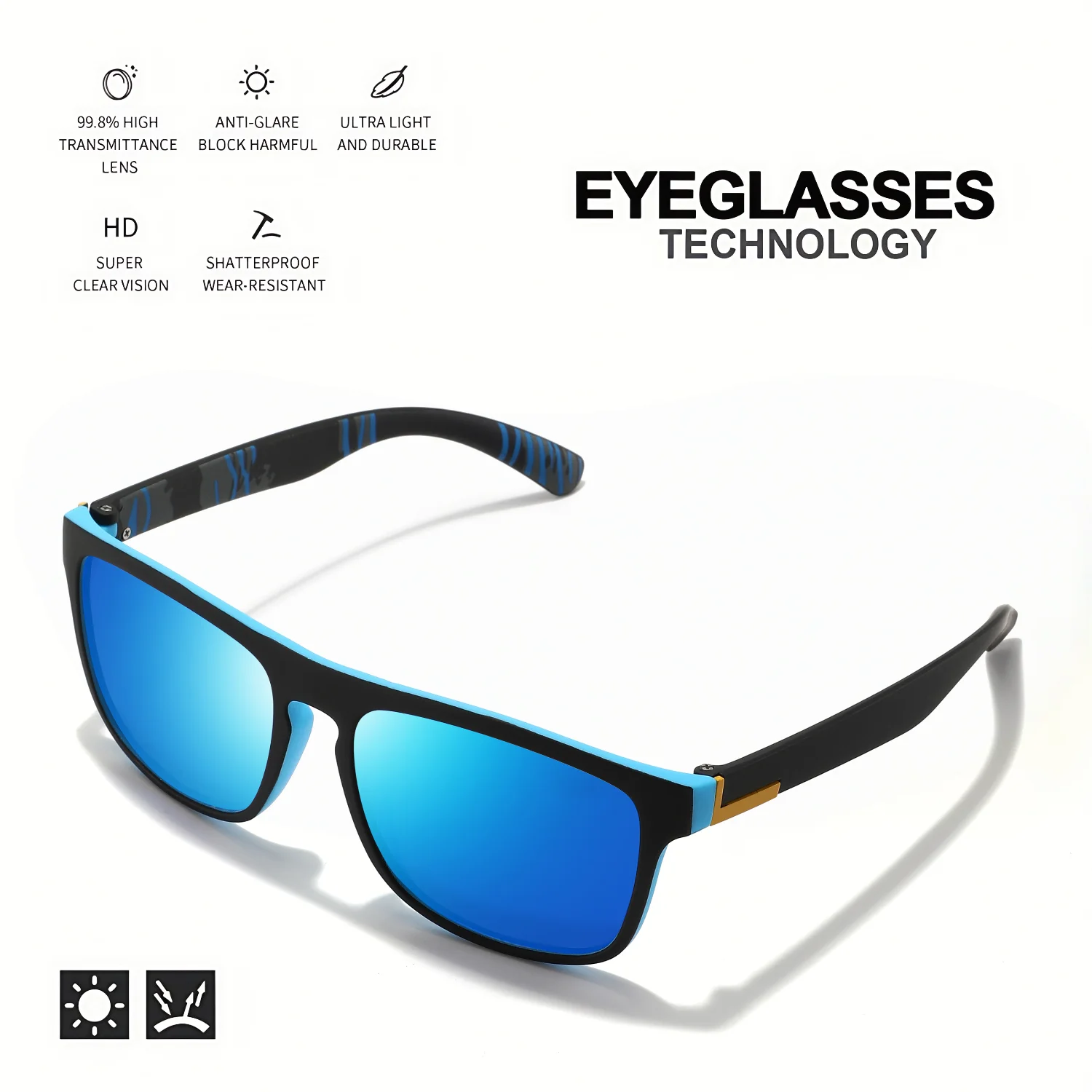 Polarized Square Sports Sunglasses UV400 4