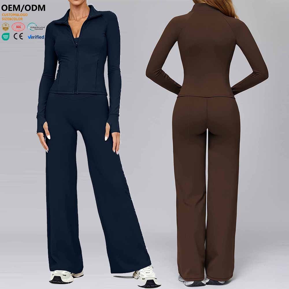 Women's Two-Piece Wide Leg Workout Set