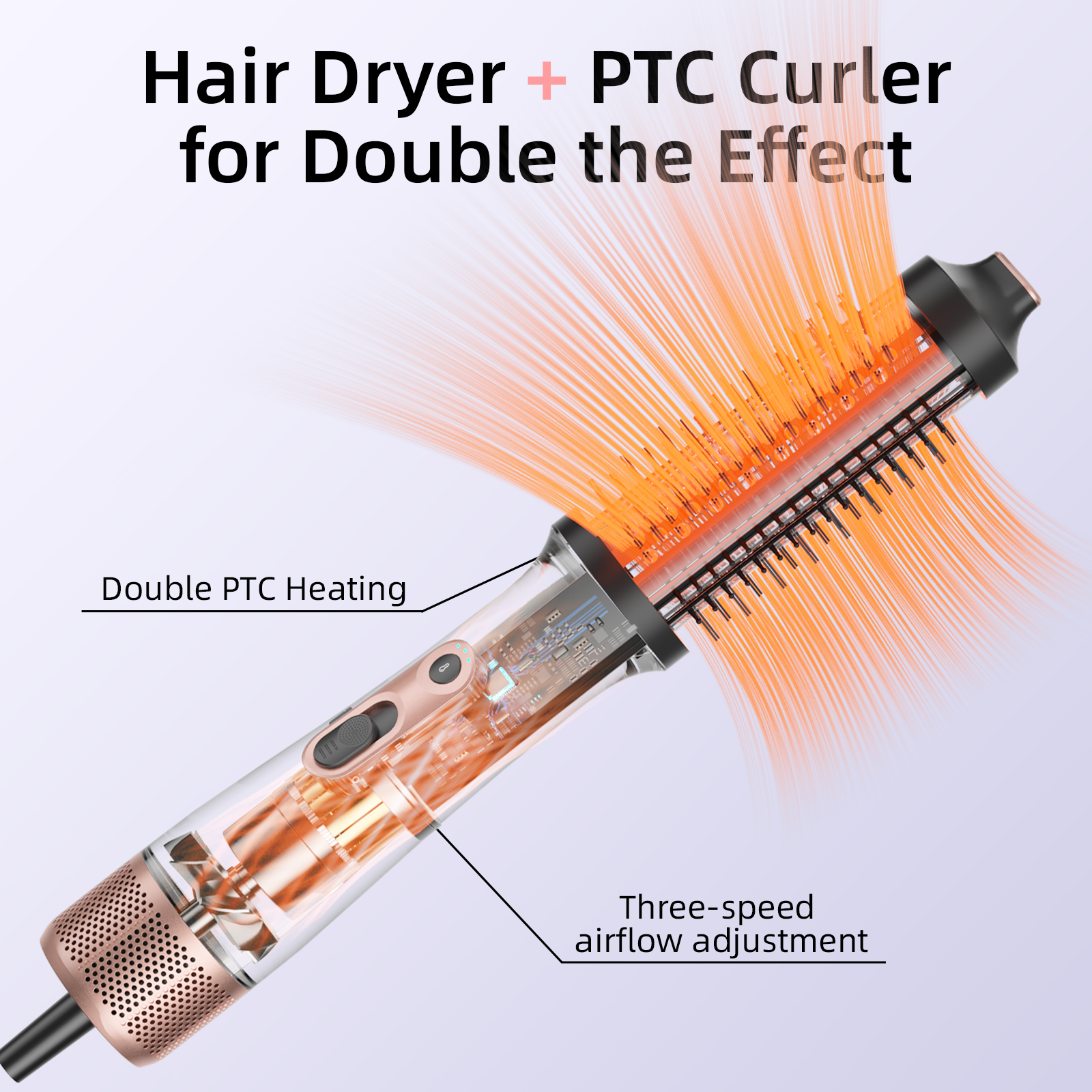 Heated Comb Hybrid Styler One Step Hair Dryer 3