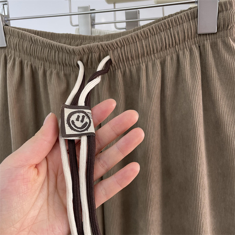 Cord Hose mit weitem Bein und Kordelzug 3