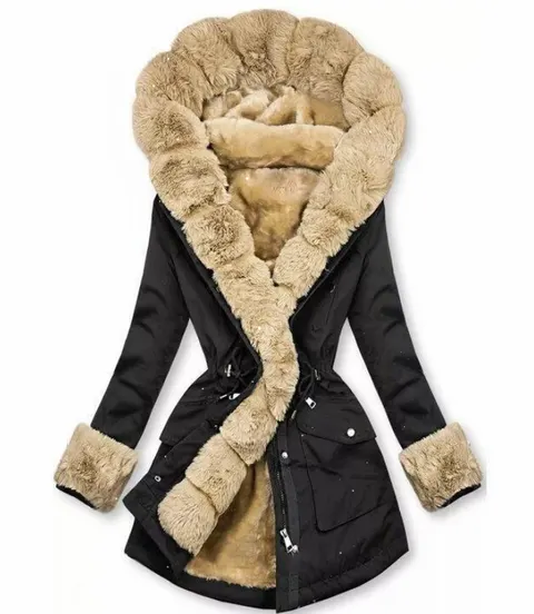 Women's Jacket with Fur Collar