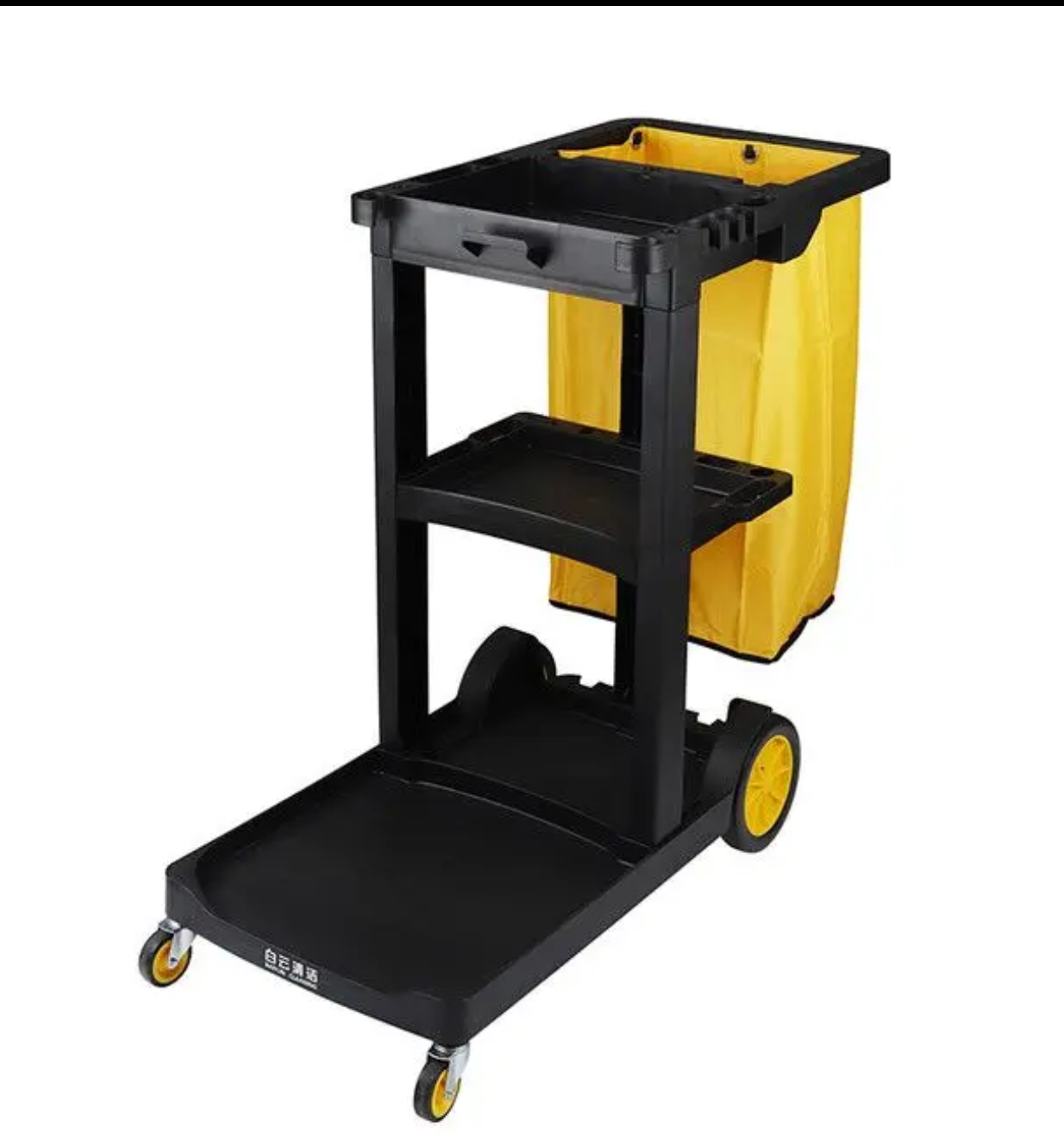 Gray Blue Plastic Cleaning Cart, 4 Wheels 2