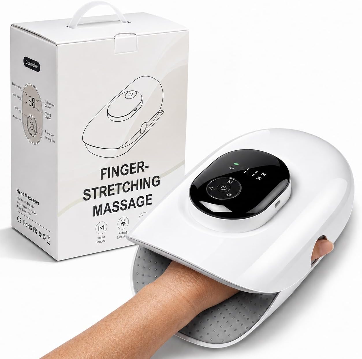 Hand Massager With Heat & Air Compression For