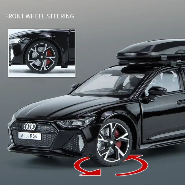 1 32 Audi RS6 Spielzeugautomodell mit Ton Licht 4