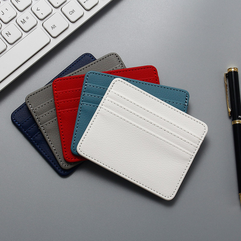 Leather Slim Card Holder Mini Wallet Men Rfid 2