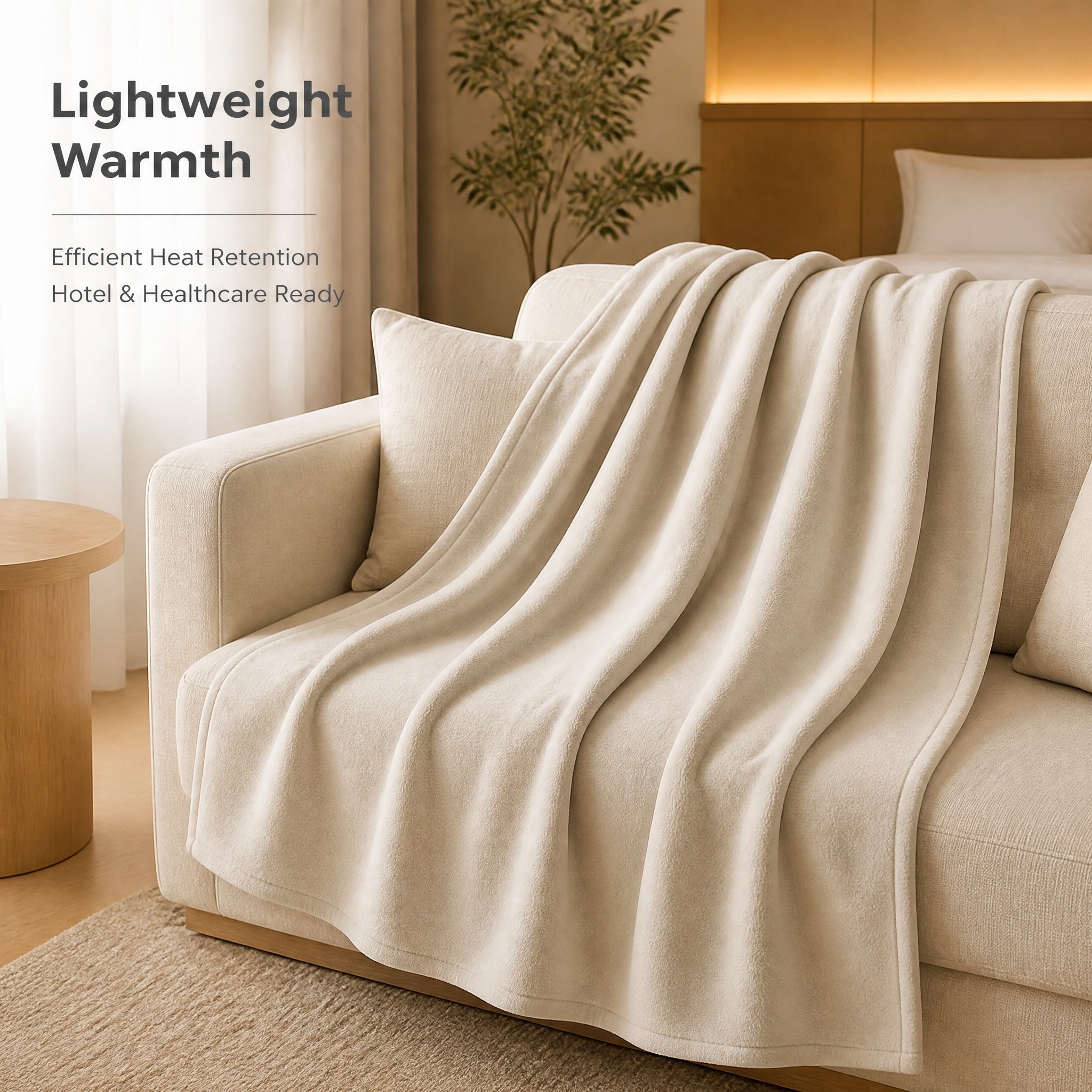 200GSM 100%Polyester Polar Fleece Fabric Blanket Lightweight Bed 2