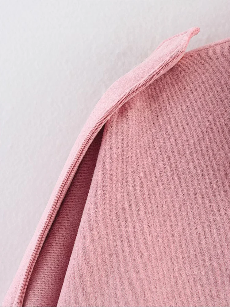 TFMLN Frauen Wildleder Bomber Jacke Frühjahr Neue Mode 4