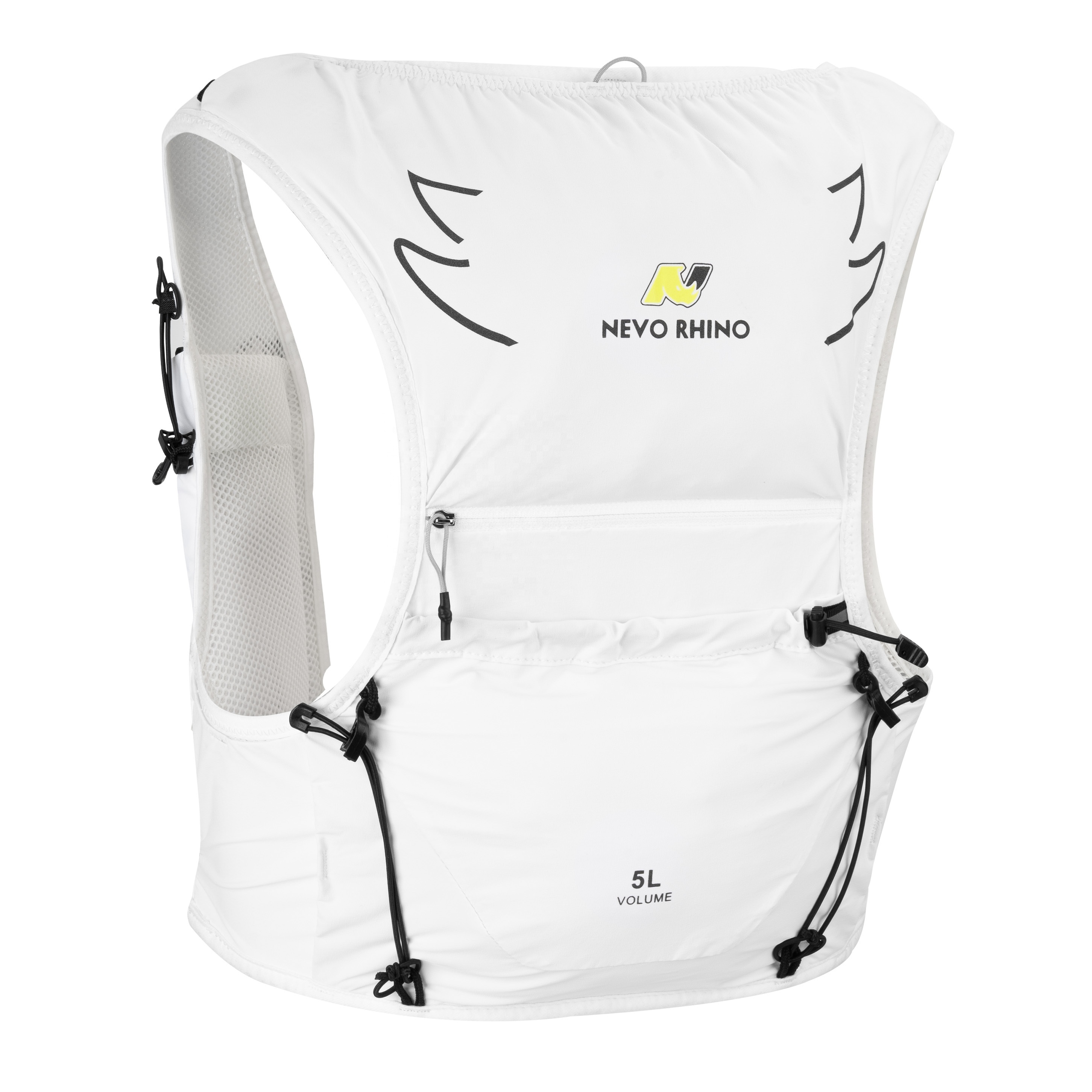 Lightweight White Running Vest Reflective Phone Holder Features 2