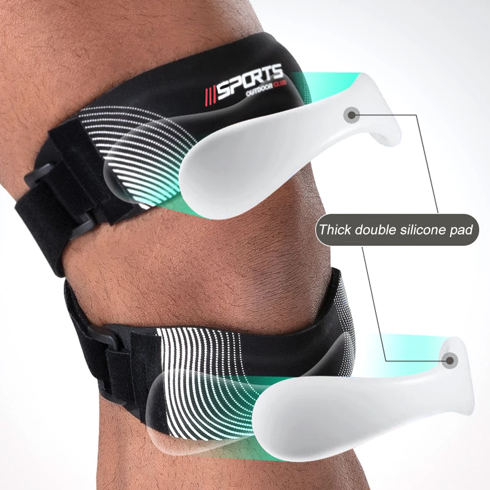 Verstellbare Patella-Kniebandage mit Kniepolstern