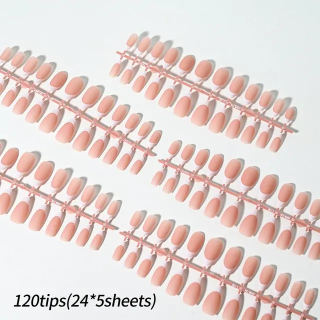 Medium Almond Nude Press-On Nail Tips 2
