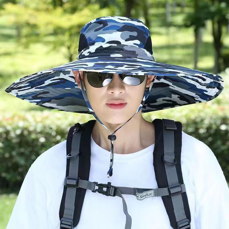 Quick-Drying Unisex Fishing Bucket Cap Camouflage Sunscreen Breathable