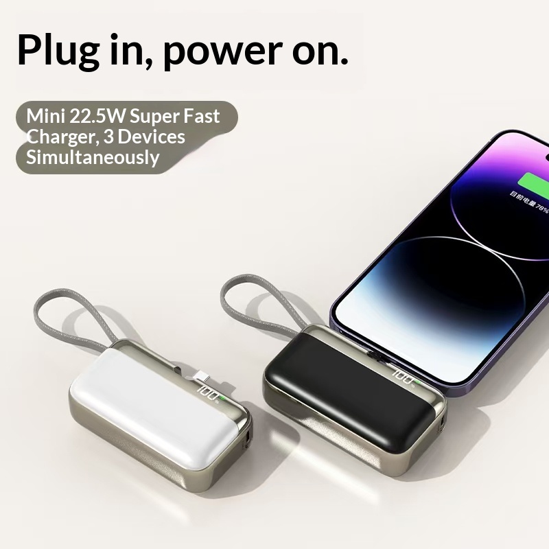 Mini-Lippenstift-Powerbank 10000 mAh 22,5W 3