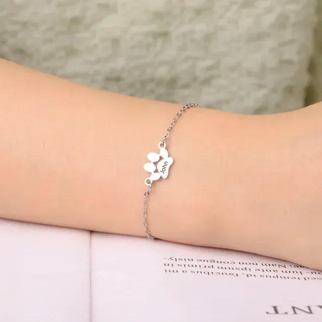 Paw Print Name Bracelet 4