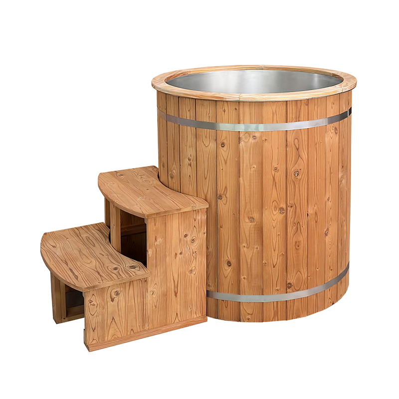 Wooden Ice Bath Tub With Cooling System Chiller 2