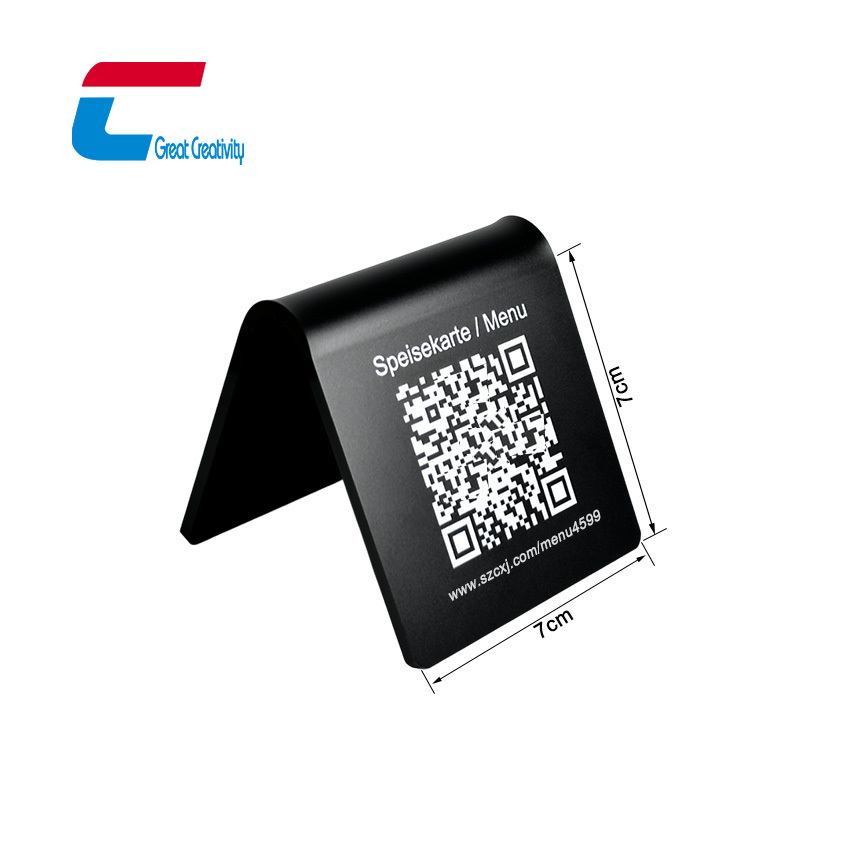 Black and White Double-Sided Acrylic Menu Stand 2