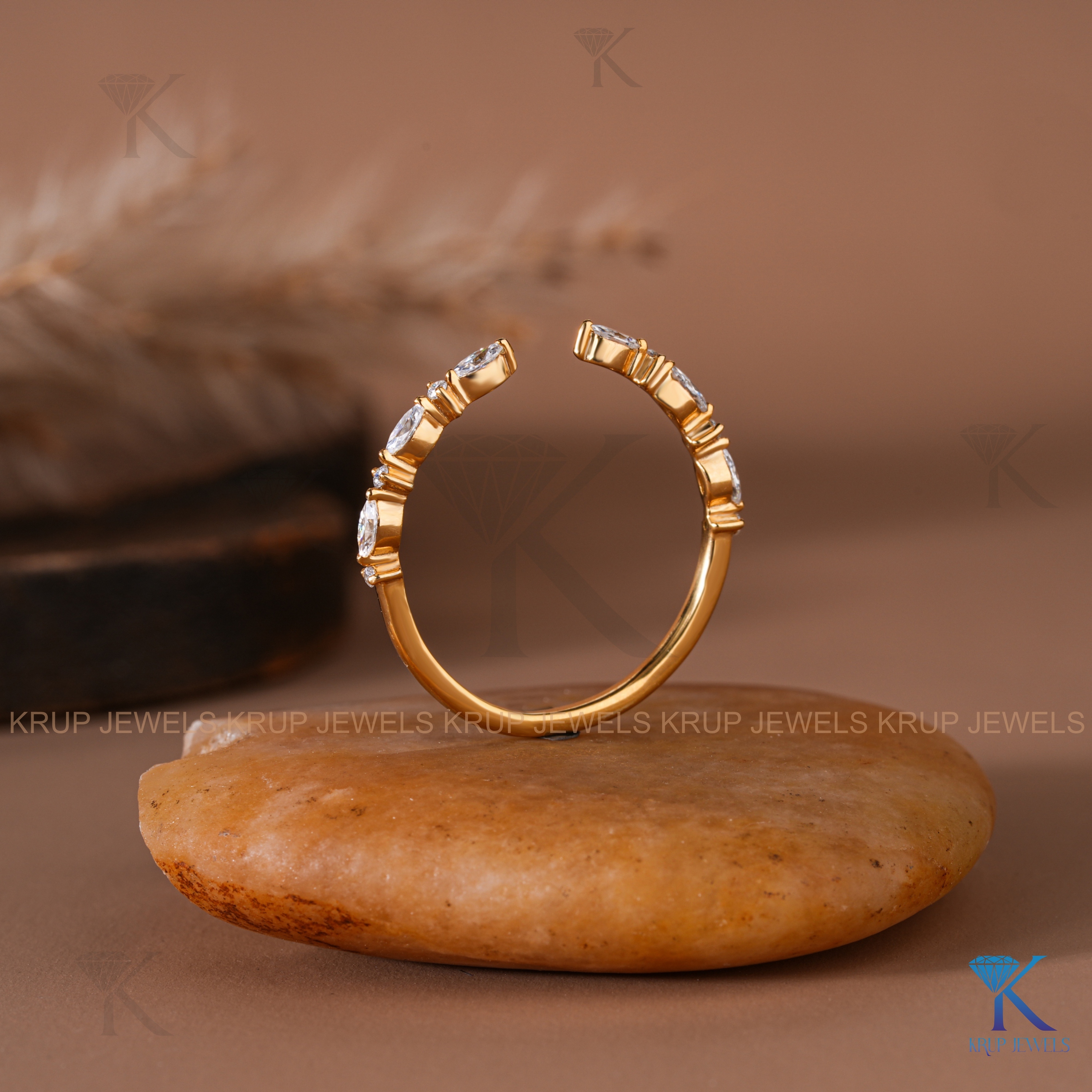 Solid Gold Lab-Grown Diamond Stacking Ring 3