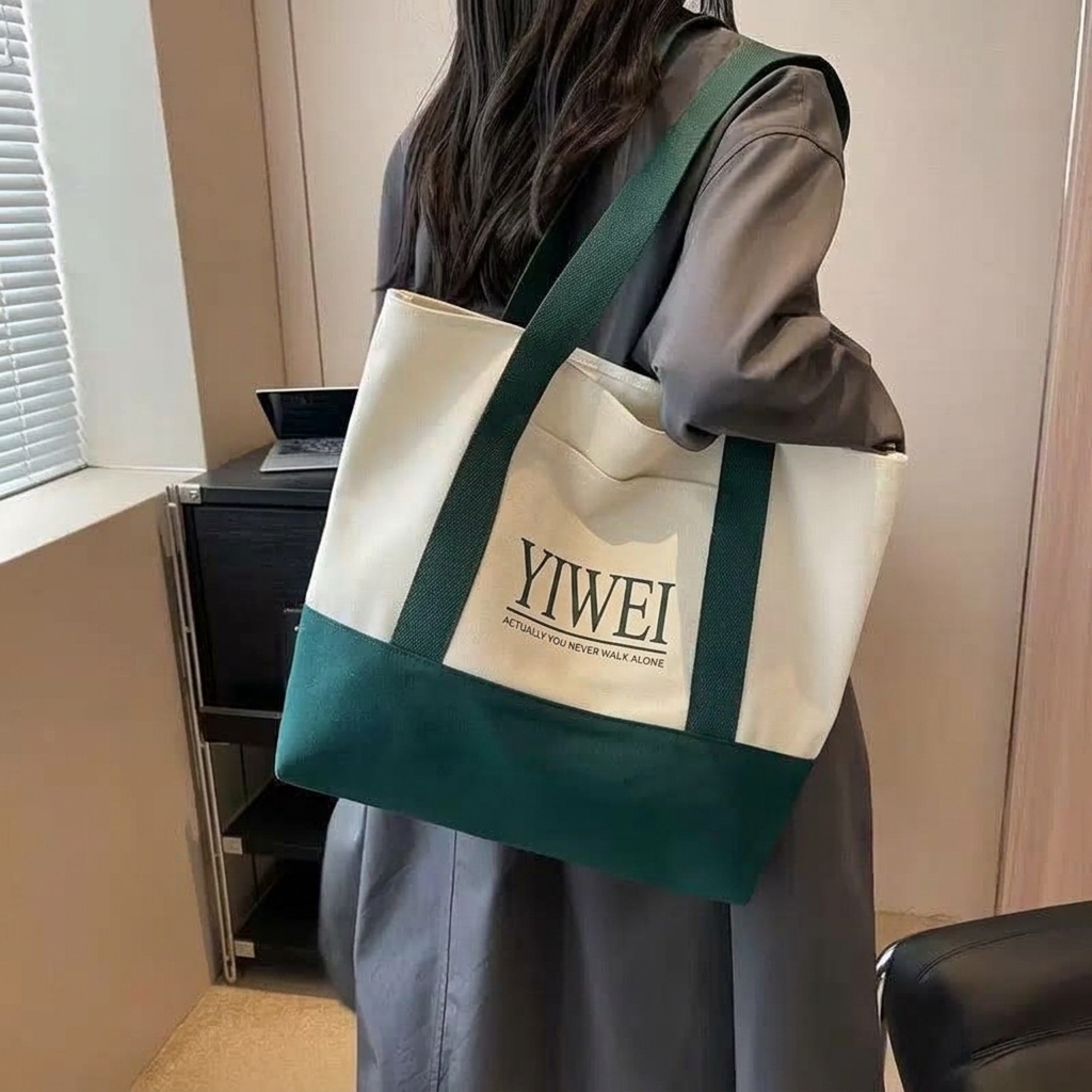 Organic Cotton Canvas Tote Bag with Pocket 3