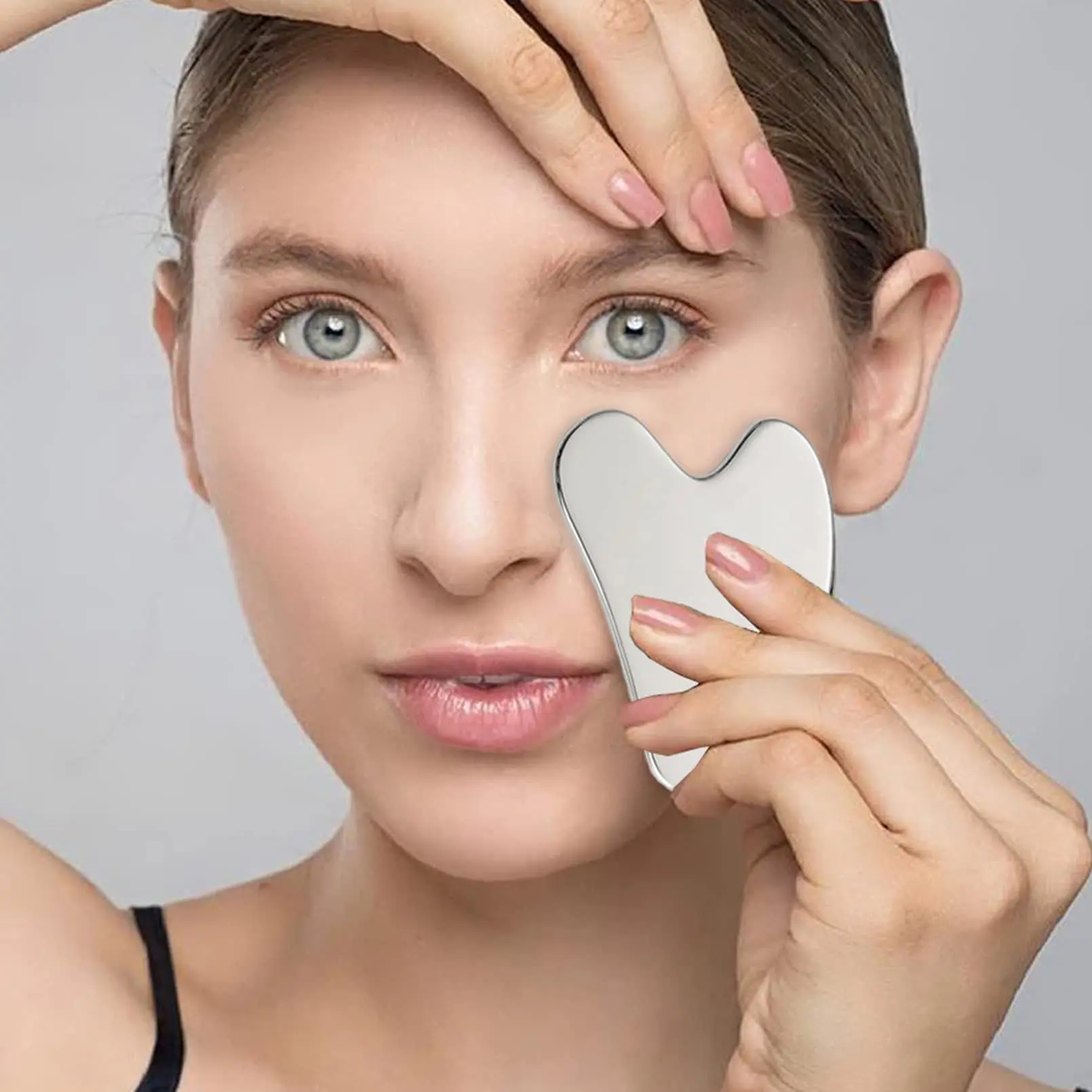 Gesichtsroller aus Edelstahl 304 Metall-Gua-Sha-Gesichtswerkzeug-Set Gesichts- und Körperbehandlung 2