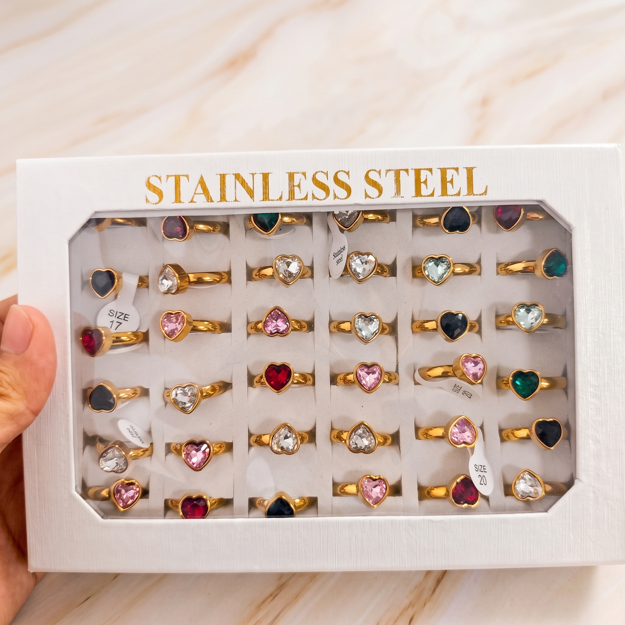 Edelstahl Offene Ringe Set 36-teilig 4