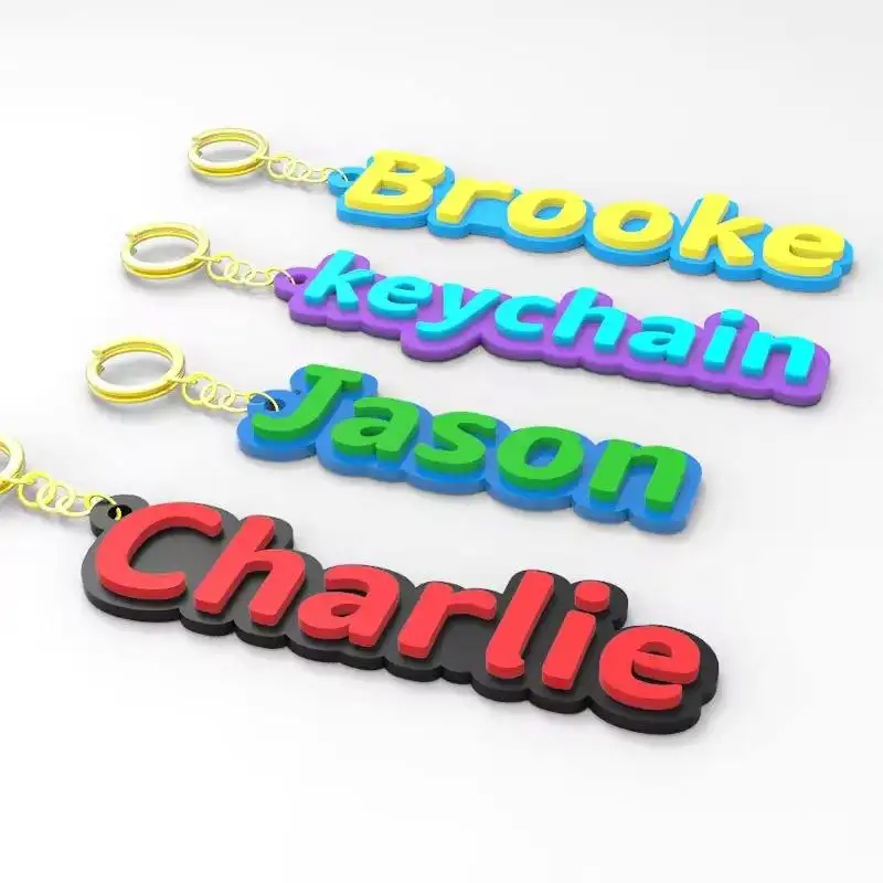 Soft Silicone 2D 3D Keychain 3