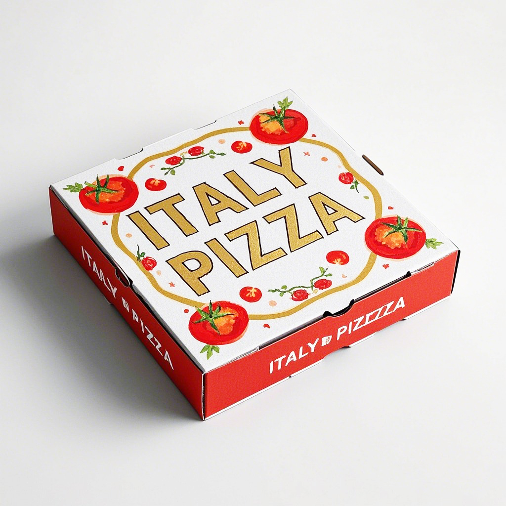 Glossy Laminated Recycled Portable Pizza Box