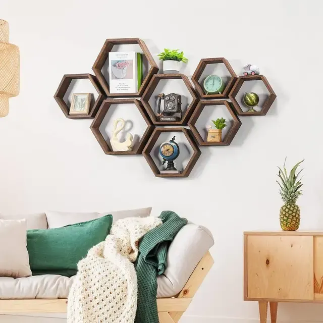 Hexagon Wall Shelf 4