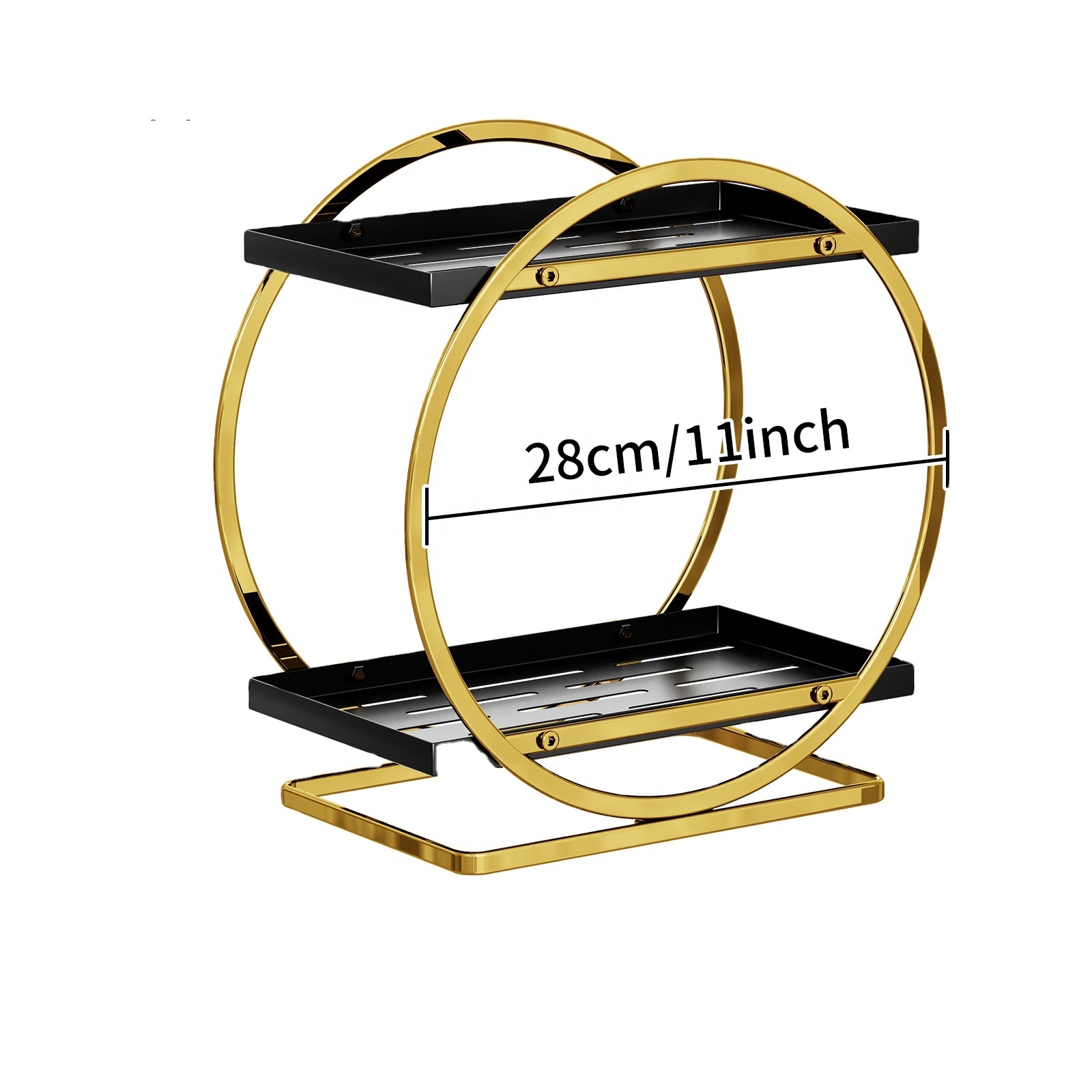 2-Tier Countertop Makeup Cosmetics Perfume Organizer Vanity Trays