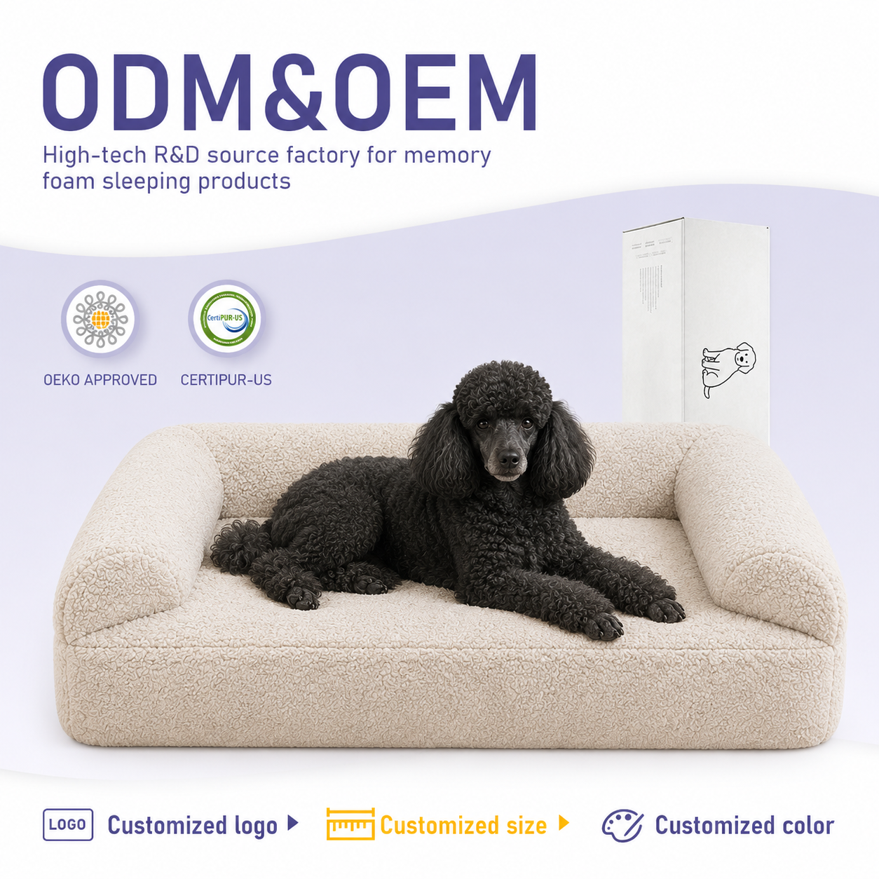 Orthopädisches Memory-Foam-Hundebett