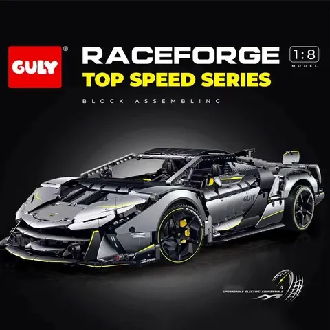 3392-Piece GULY 1:8 Scale Lamb One-Off Sports Car Set