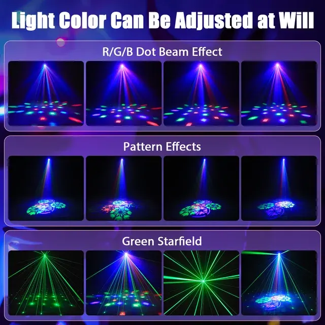 U'King Mini 30W Strahlmuster Moving Head Licht RGB 4