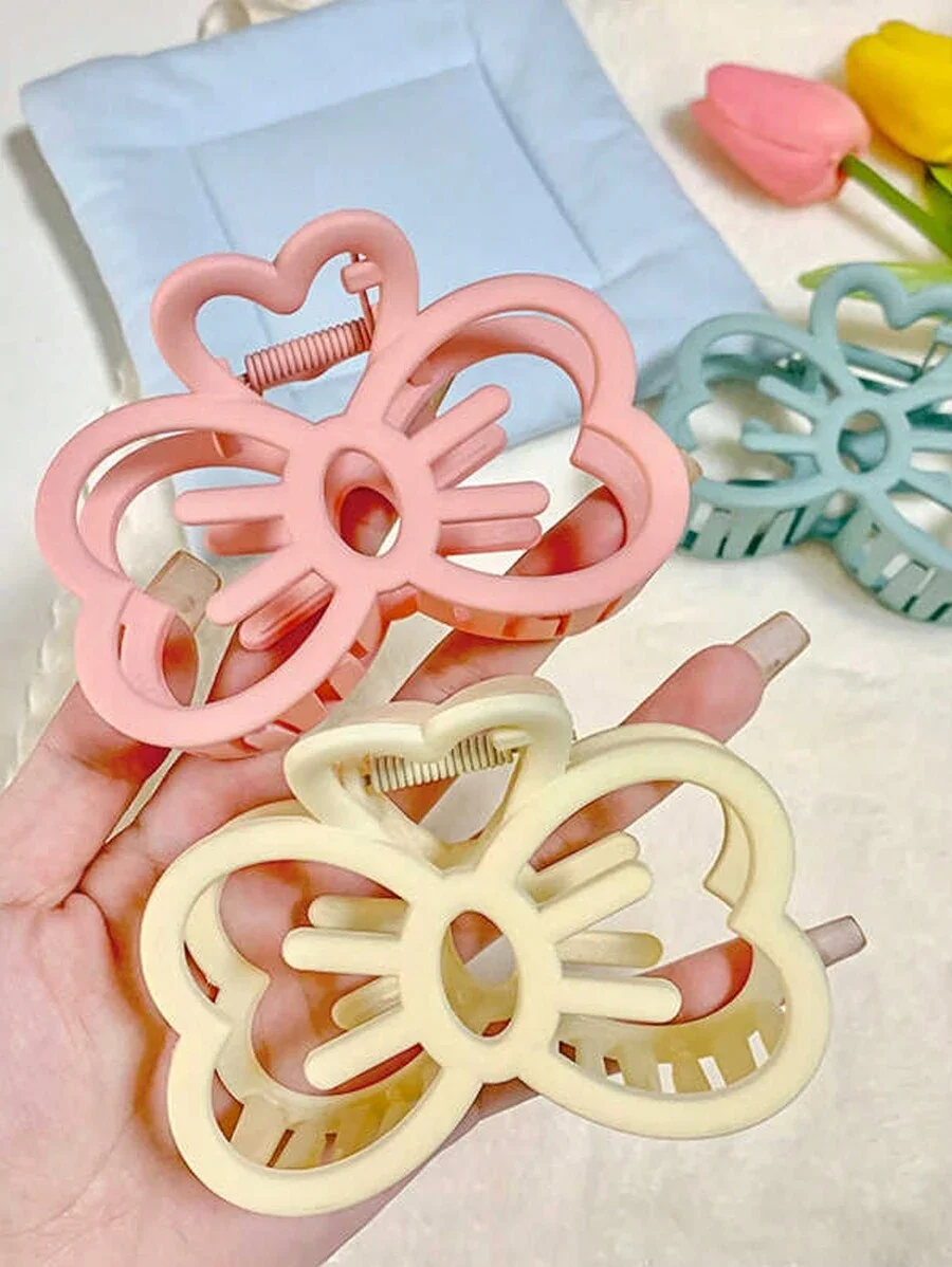 Neue Candy Farbe Katze Bogen Haar Clip Kunststoff 4