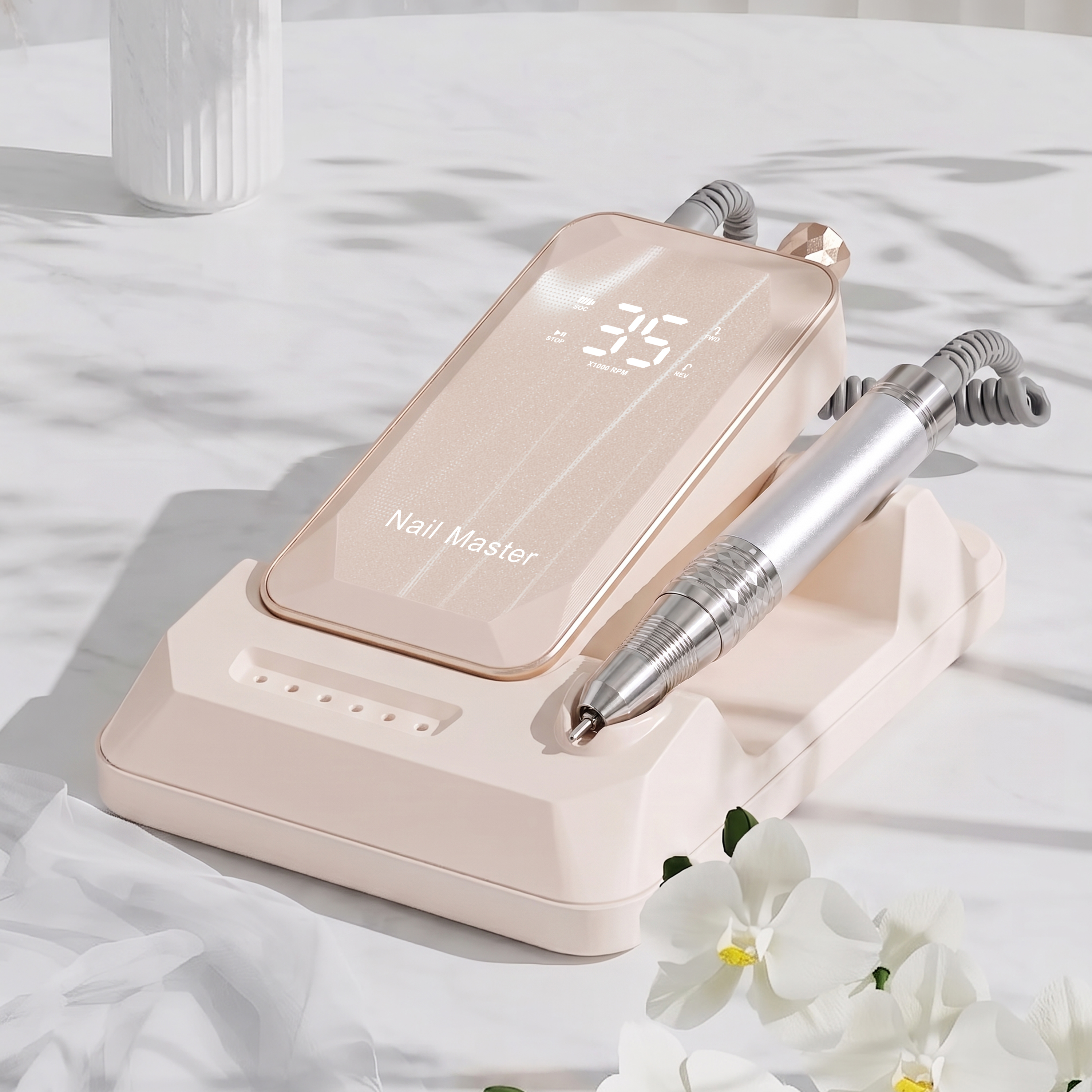 Bürstenlose Nagelfräse aus Edelstahl, USB-C