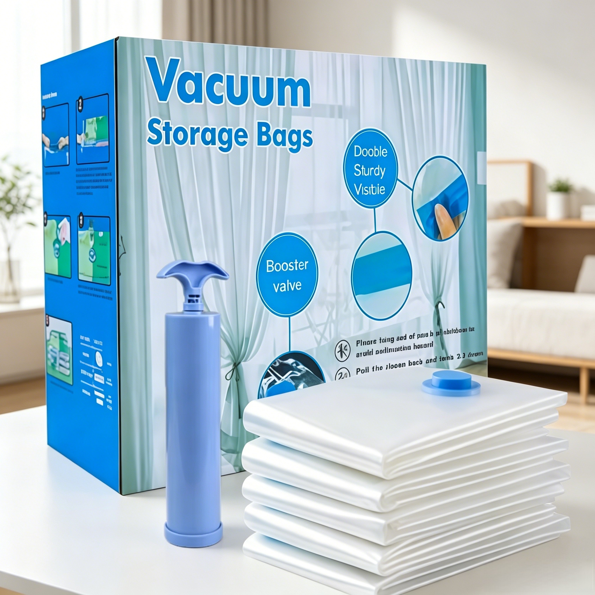 12 Piece Vacuum Storage Bags with Pump 3