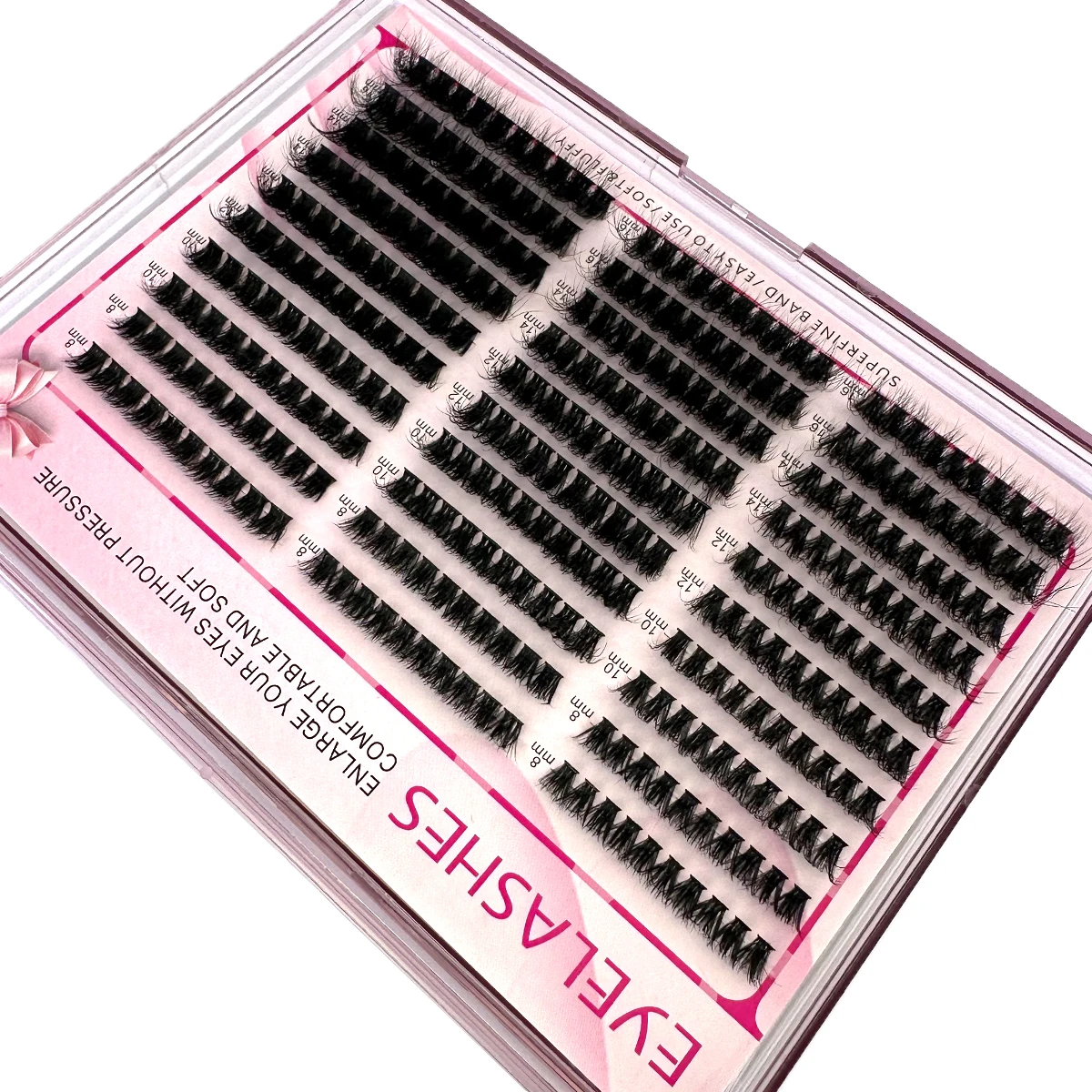 30 Reihen Cluster-Wimpernverlängerung 8–16 mm Gemischte Flauschige Dicke 2