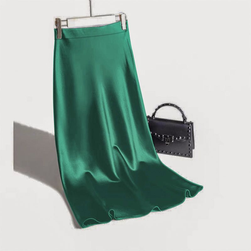 Plus Size Slimming Satin Skirt