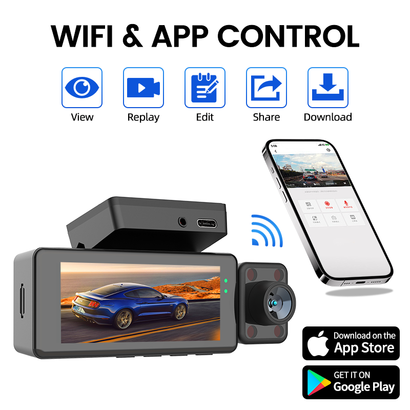 4K-Spiegel-Dashcam mit 3 Kanälen und WLAN 2