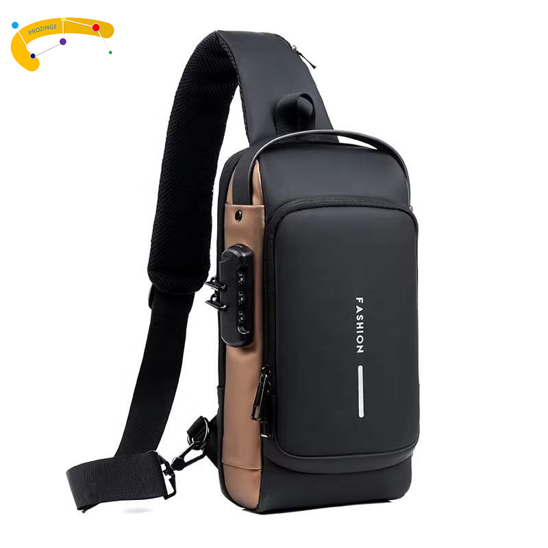 Fashion Anti-Theft Nylon Men's Chest Bags With USB