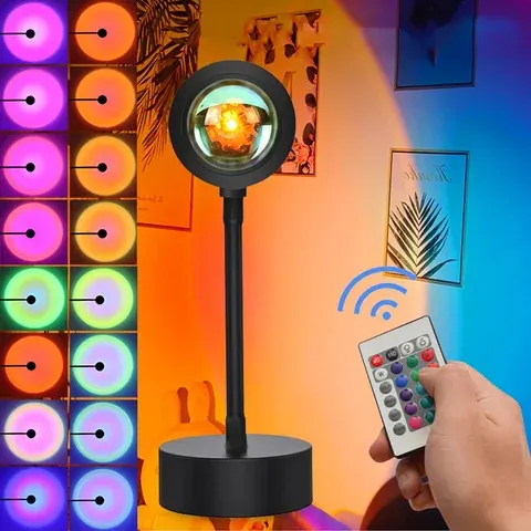 RGB-Sonnenuntergangs-Projektorlampe mit Fernbedienung