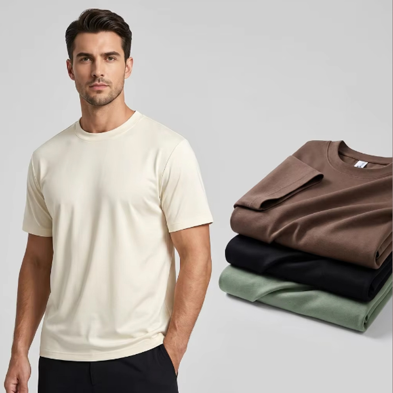 Soft Cotton-Viscose Blend Basic Tee