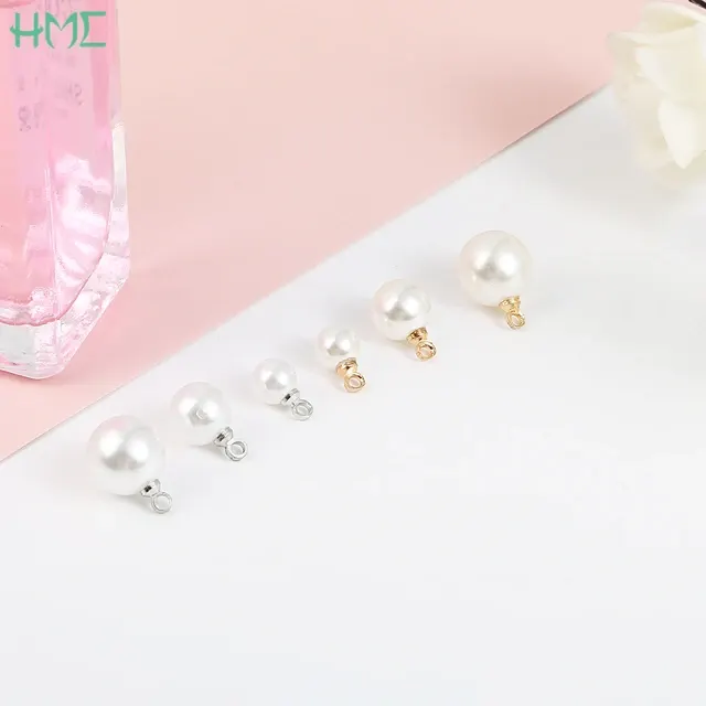 10 Imitation ABS Pearl Charms for Jewelry Making 3