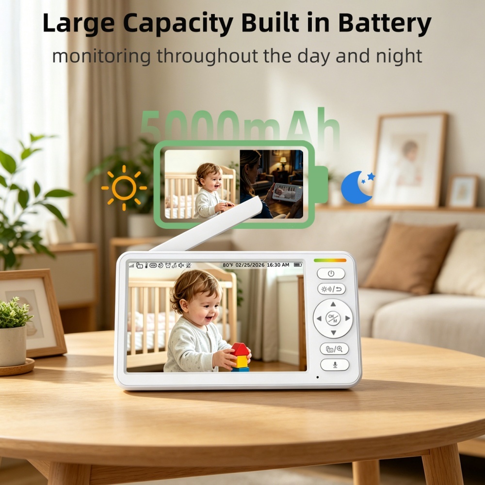 Removable 5000mAh Battery 1000ft No WiFi 6 Inch 3