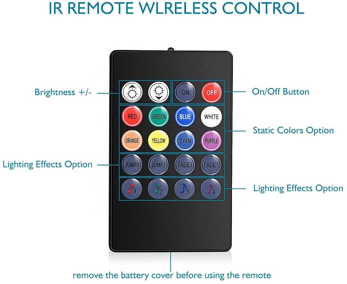 USB Car Ambient Light With Remote 3