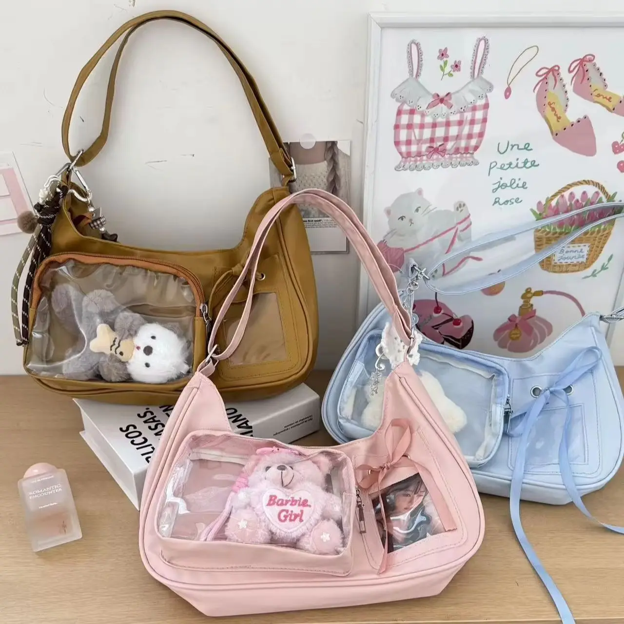 Vielseitige Pendler- und Freizeittasche Leichte Einschulter-Unterarm-Crossbody-Tasche Nischen-Modetrend Hochwertige 4