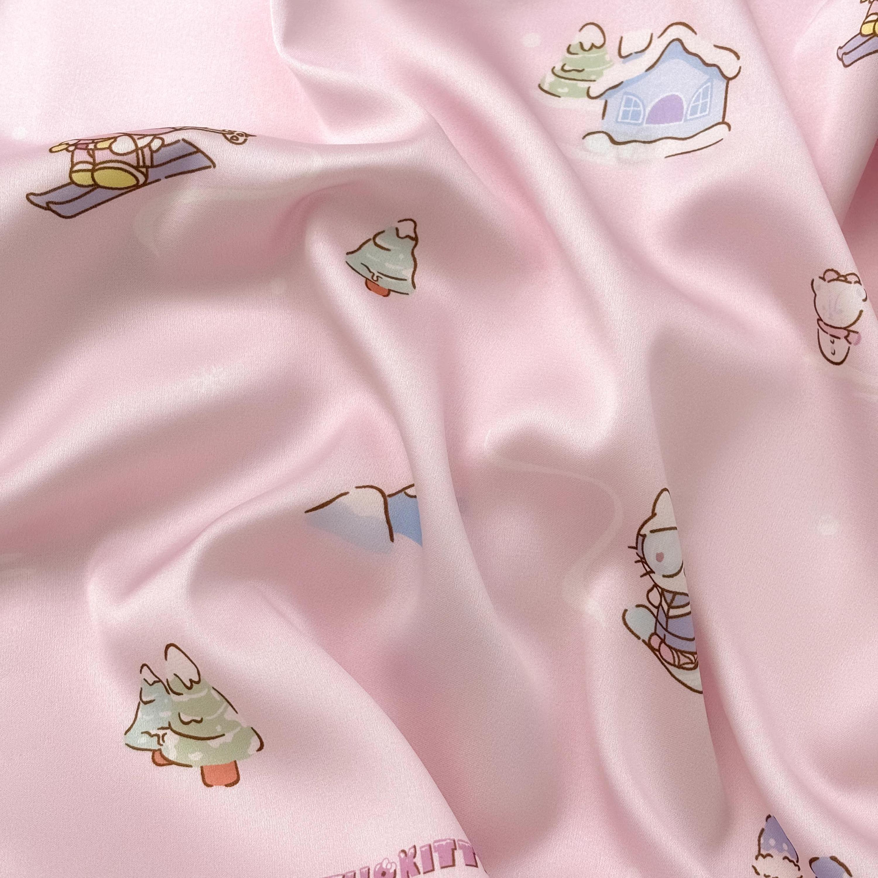 Pink Women's Cotton Satin Pajama Set 4