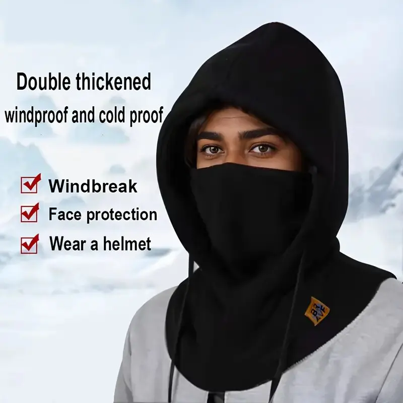 Winter-Wärmemütze mit Maske und Nackenwärmer 3-in-1 Winddichte Sturmhaube 2