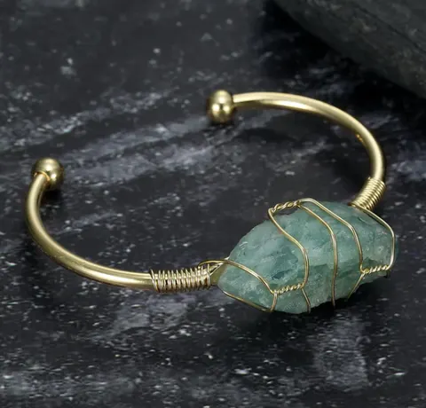 Gemstone Bangle Bracelet