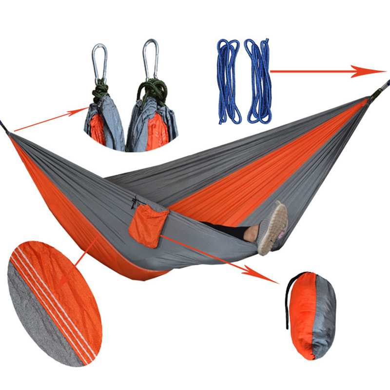 Portable Double Hammock with Carry Bag 3