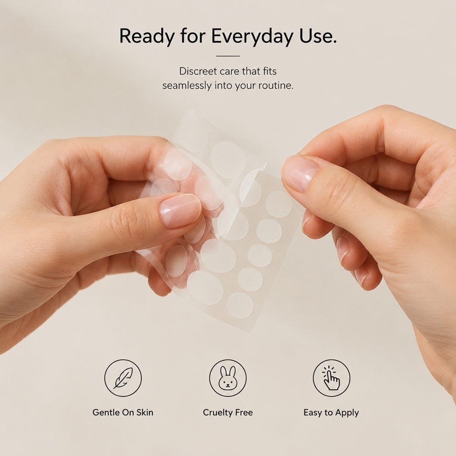 Private Label Hydrocolloid Acne Spot Patches Breathable Thin 4